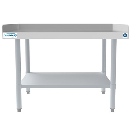 KOOLMORE 16 Gauge Stainless Steel Commercial Equipment Stand - 360 x 24 Heavy Duty Griddle Stand w/Undershelf EQT-163036